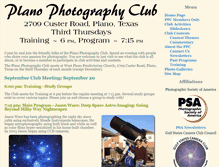 Tablet Screenshot of planophotographyclub.com